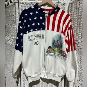ESY Sport vintage 9/11 2001 world trade center full zip Sweatshirt USA large